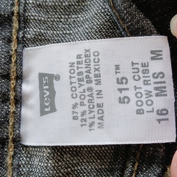 Rare Vintage Levi’s 515 Bootcut Jeans - Charcoal Black Faded Y2K 16 women's - Picture 9 of 15